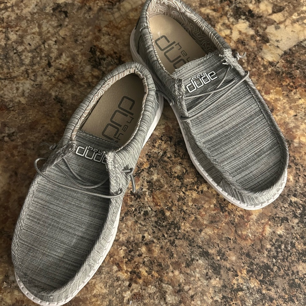 Hey Dude Men's Gray Slip-On Loafers